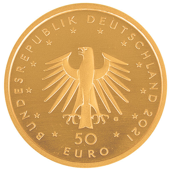 1/4 Unze Goldmünze 50 Euro Musikinstrumente Pauke 2021