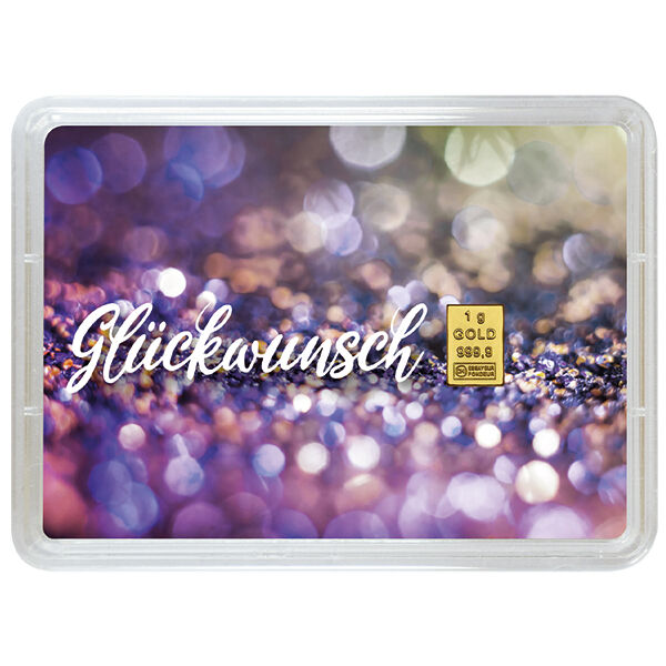 1 g Goldbarren Herzlichen Glückwunsch Valcambi 1 g Goldbarren Herzlichen Glückwunsch Valcambi