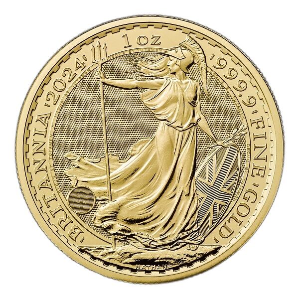 Britannia Goldmünze 2024 1 Unze Rückseite Moroder Scheideanstalt