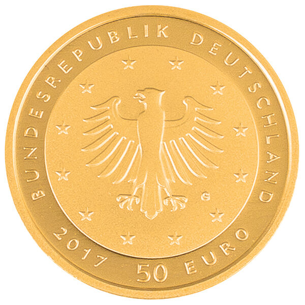 1/4 Unze Goldmünze 50 Euro Lutherrose 2017