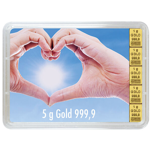 Goldene Zukunft Goldbarren 5 x 1 g Goldene Zukunft Goldbarren 5 x 1 g