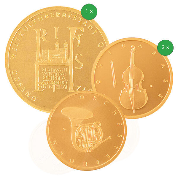 Goldeuro Investmentpaket II mit deutschen Euro-Goldmünzen als Anlagepaket