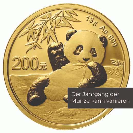 China Panda Goldmünze 15 g als Anlage- und Sammlermünze