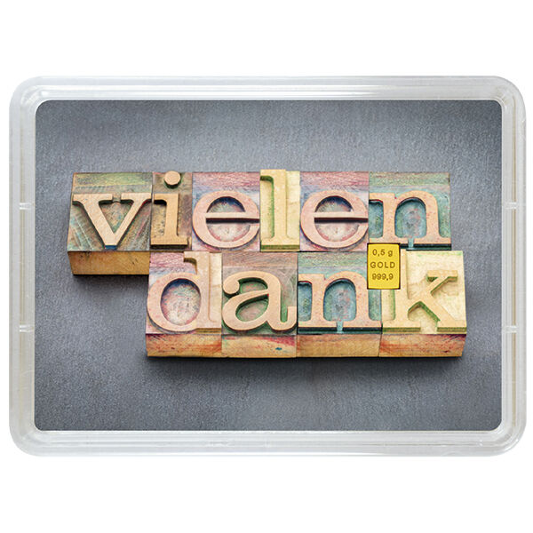 0,5 g Goldbarren Vielen Dank / Thank You 0,5 g Goldbarren Vielen Dank / Thank You