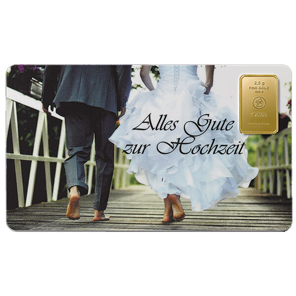 2,5 g Goldbarren Hochzeit Heimerle und Meule 2,5 g Goldbarren Hochzeit Heimerle und Meule