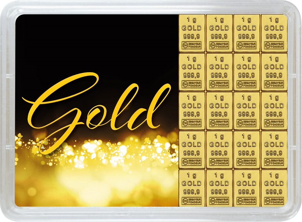 Gold statt Geld - Goldbarren 20 x 1 g