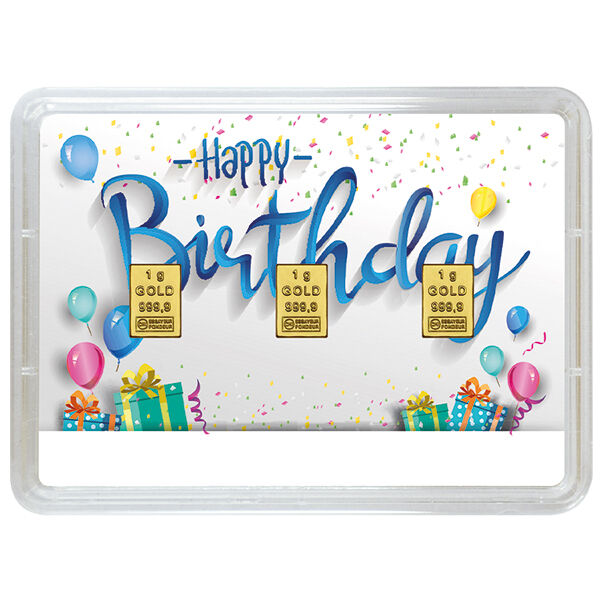 3 x 1 g Goldbarren Geburtstag Valcambi LBMA zertifiziert 3 x 1 g Goldbarren Geburtstag Valcambi LBMA zertifiziert
