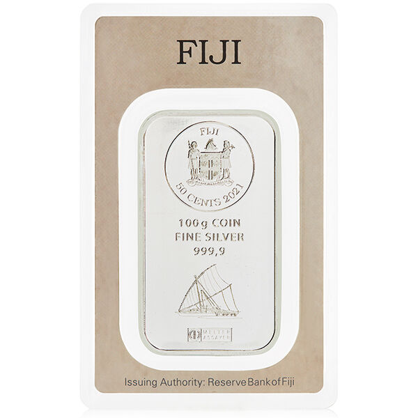 100 g Silber Fiji Münzbarren (Argor-Heraeus)