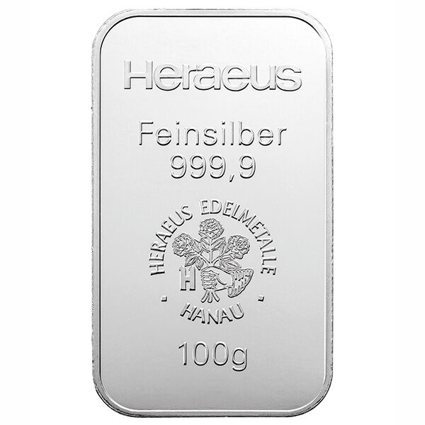 100 g Silberbarren (diverse Hersteller) LBMA zertifiziert 100 g Silberbarren (diverse Hersteller) LBMA zertifiziert