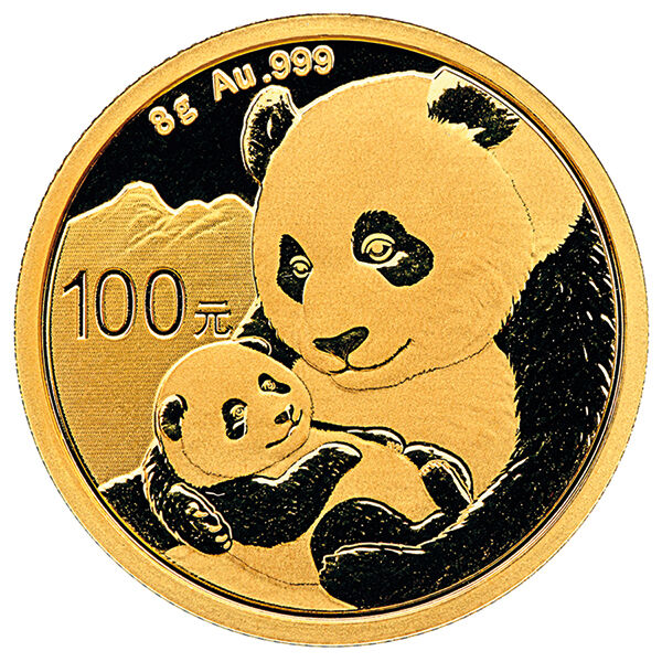 8 g Gold China Panda (diverse Jahrgänge)