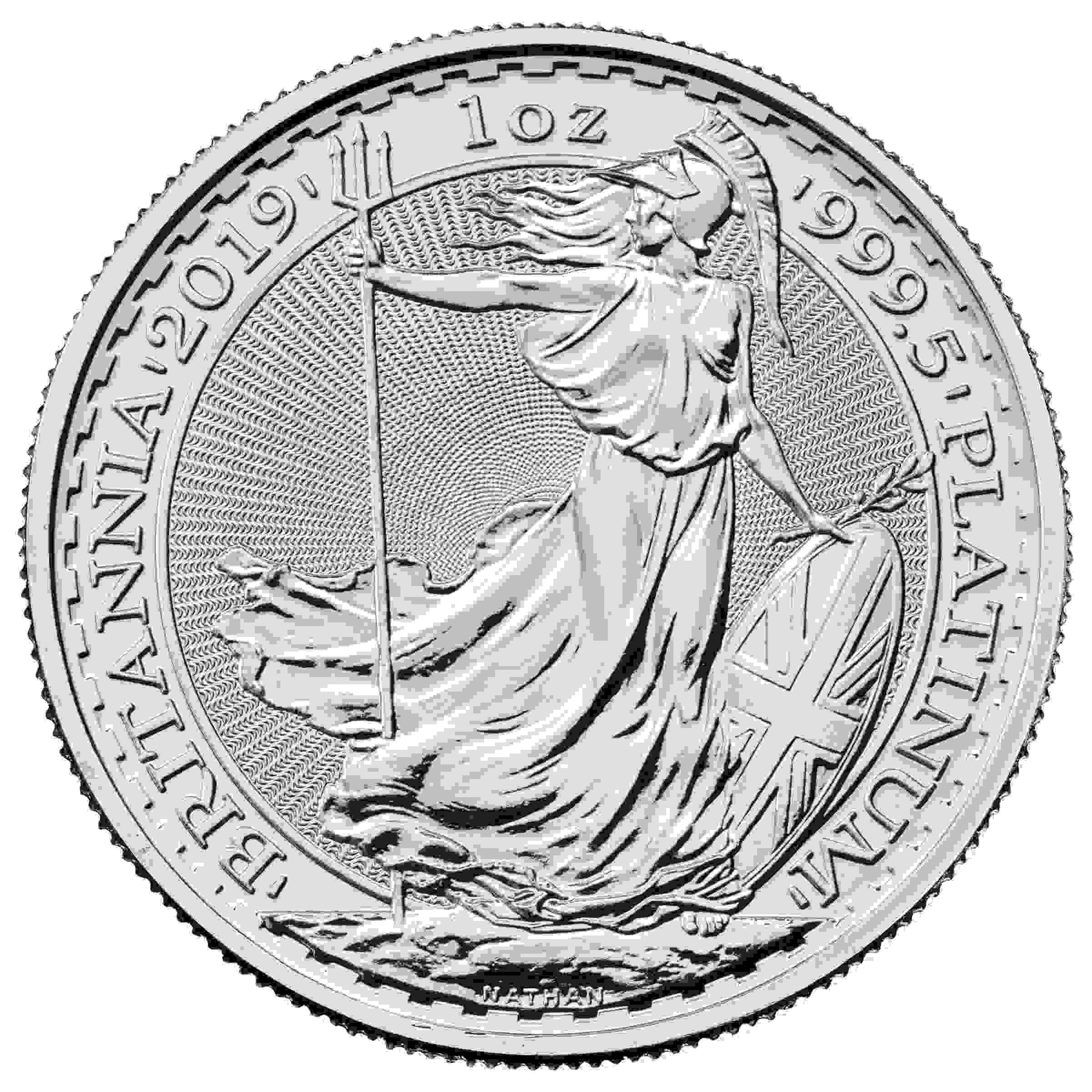 Britannia Platinmünze 1 Unze als Beispiel für den Verkauf von Platinmünzen