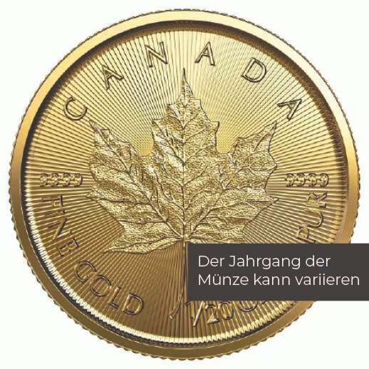 1/20 Unze Goldmünze Maple Leaf (diverse Jahrgänge)