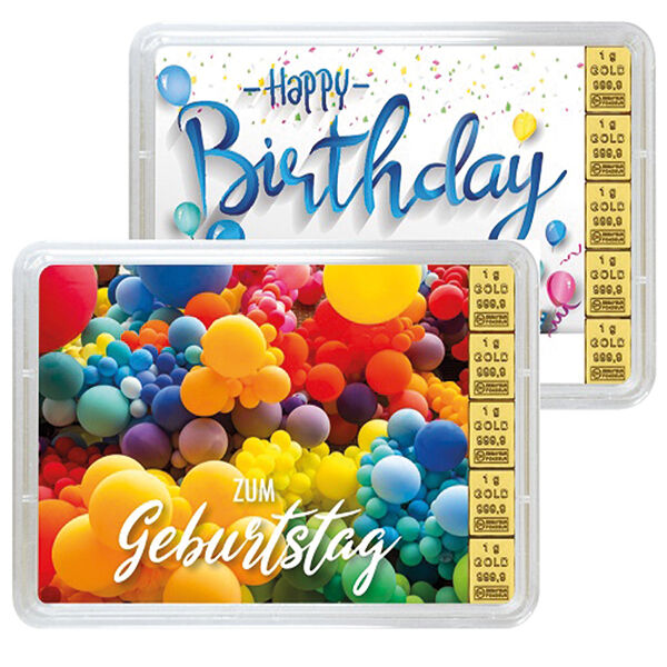 5 x 1 g Goldbarren Geburtstag Valcambi LMBA zertifiziert 5 x 1 g Goldbarren Geburtstag Valcambi LMBA zertifiziert