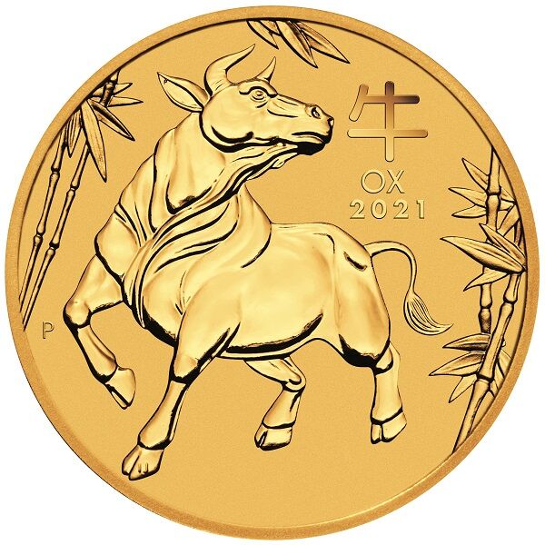1 Unze Goldmünze Lunar III Ochse 2021 Rückseite Moroder Scheideanstalt 1 Unze Goldmünze Lunar III Ochse 2021 Rückseite Moroder Scheideanstalt