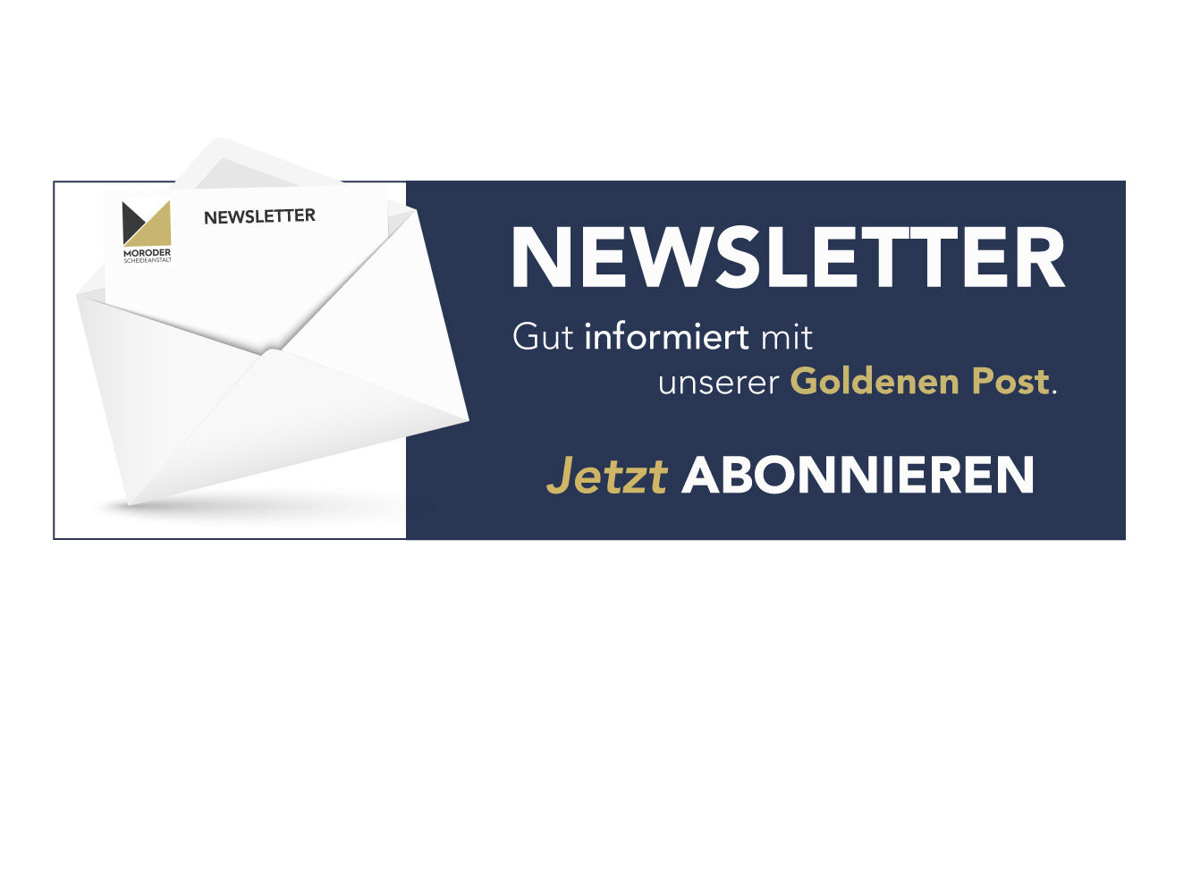 Hinweisgrafik zur Anmeldung für den Newsletter der Moroder Scheideanstalt