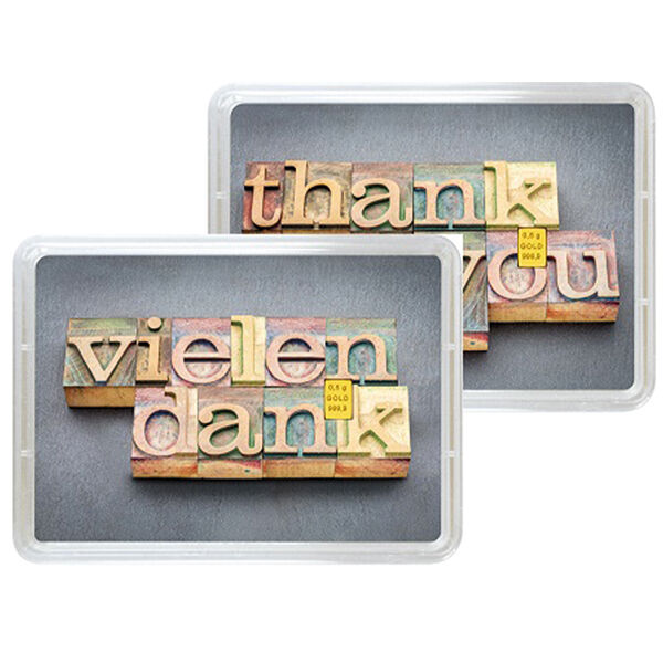 0,5 g Goldbarren Vielen Dank / Thank You 0,5 g Goldbarren Vielen Dank / Thank You
