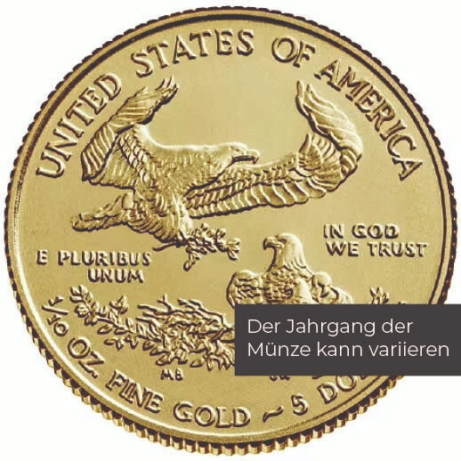 1/10 Unze Gold American Eagle (diverse Jahrgänge) 1/10 Unze Gold American Eagle (diverse Jahrgänge)