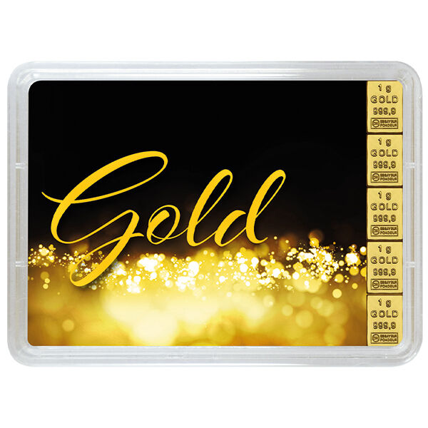 Gold statt Geld Goldbarren 5 x 1 g Gold statt Geld Goldbarren 5 x 1 g