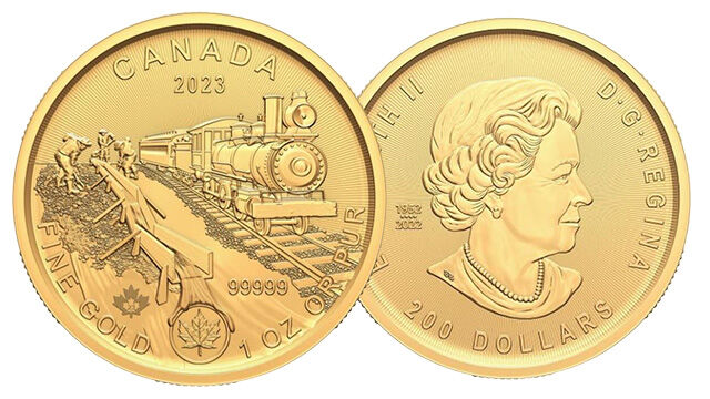 Goldmünze 1 Unze Klondike Goldrausch bei der Moroder Scheideanstalt