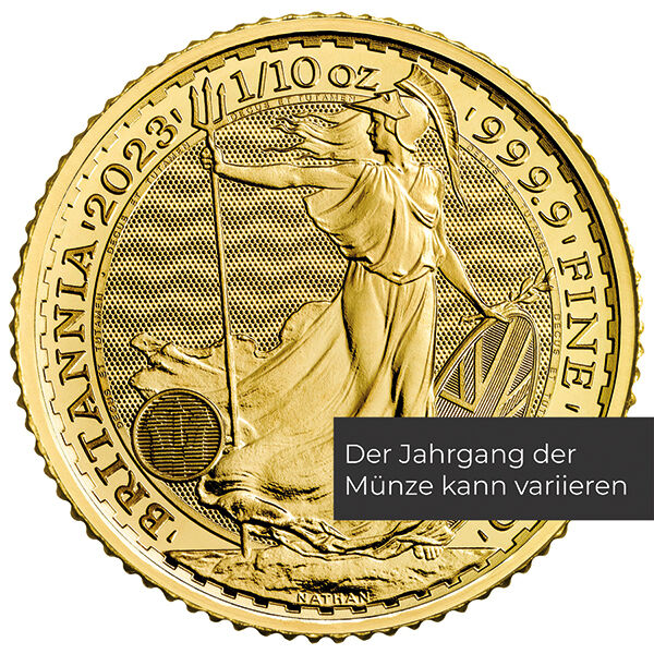 1/10 Unze Goldmünze Britannia (diverse Jahrgänge)