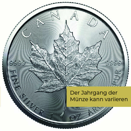 1 Unze Silber Maple Leaf (diverse Jahrgänge) 1 Unze Silber Maple Leaf (diverse Jahrgänge)