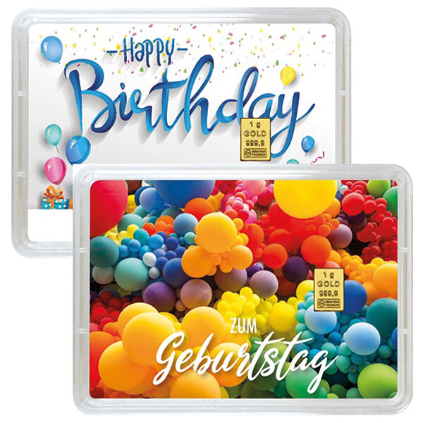 1 g Goldbarren Zum Geburtstag Valcambi 1 g Goldbarren Zum Geburtstag Valcambi