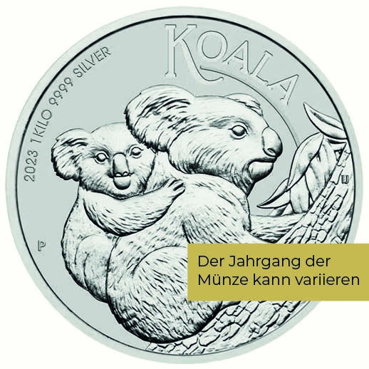 1 kg Silber Australian Koala (diverse Jahrgänge) 1 kg Silber Australian Koala (diverse Jahrgänge)
