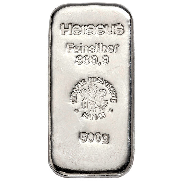 500 g Silberbarren (diverse Hersteller) LBMA zertifiziert 500 g Silberbarren (diverse Hersteller) LBMA zertifiziert
