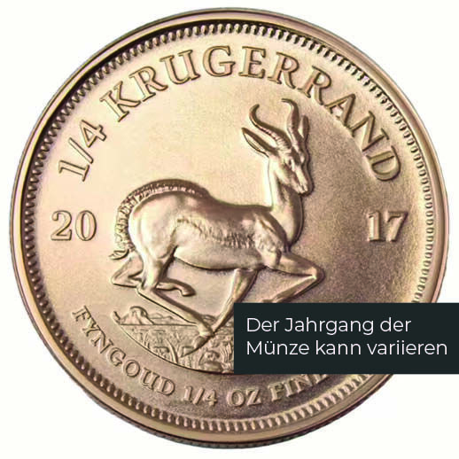 1/4 Unze Gold Krügerrand (diverse Jahrgänge) 1/4 Unze Gold Krügerrand (diverse Jahrgänge)