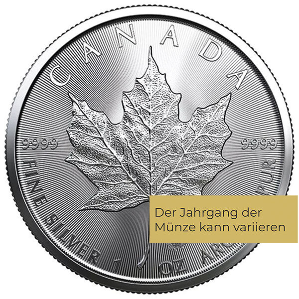 1 Unze Silber Maple Leaf (diverse Jahrgänge) 1 Unze Silber Maple Leaf (diverse Jahrgänge)
