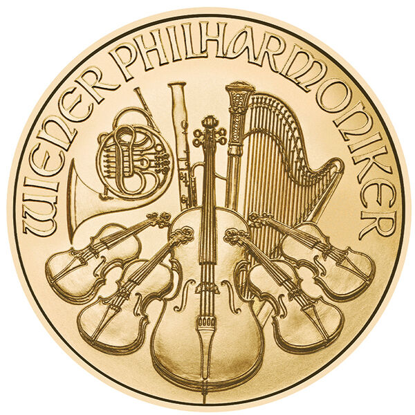 1/2 Unze Gold Wiener Philharmoniker (diverse Jahrgänge)