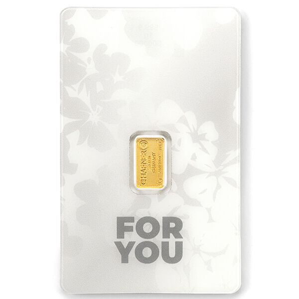 1 g "For You" Weiß Goldbarren C. Hafner 1 g "For You" Weiß Goldbarren C. Hafner