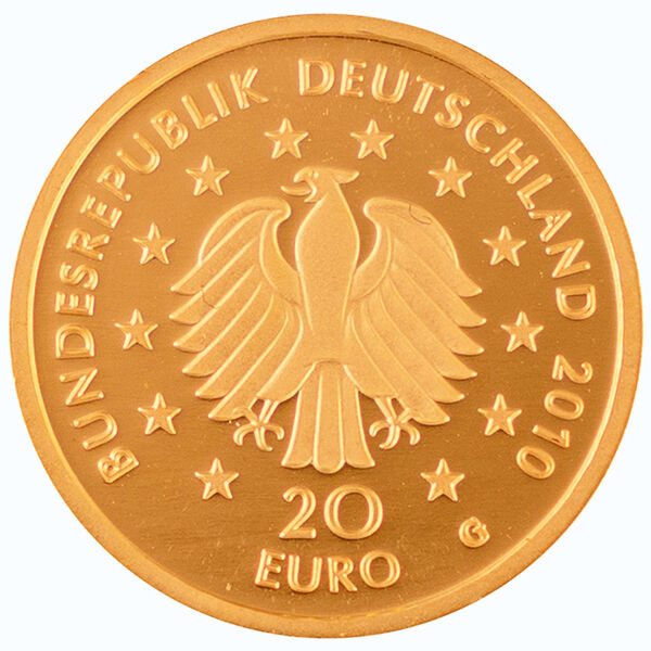 1/8 Unze Gold 20 Euro Deutscher Wald Eiche 2010
