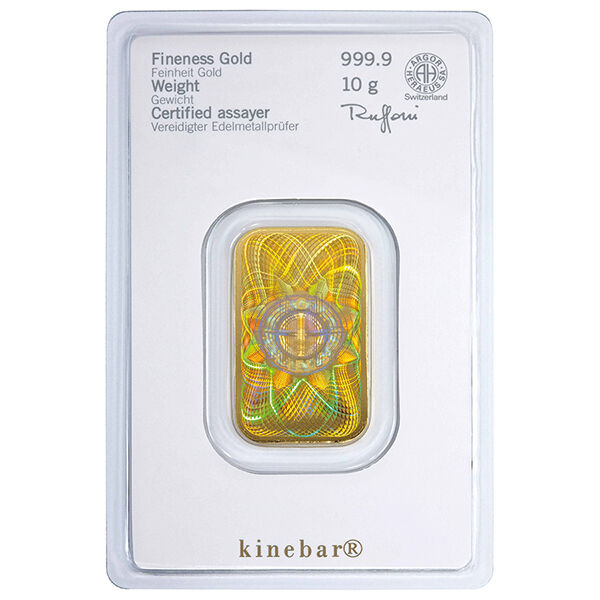 10 g Goldbarren Kinebar Heraeus 10 g Goldbarren Kinebar Heraeus