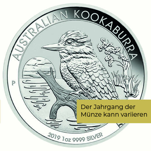 1 Unze Silber Kookaburra (diverse Jahrgänge) 1 Unze Silber Kookaburra (diverse Jahrgänge)