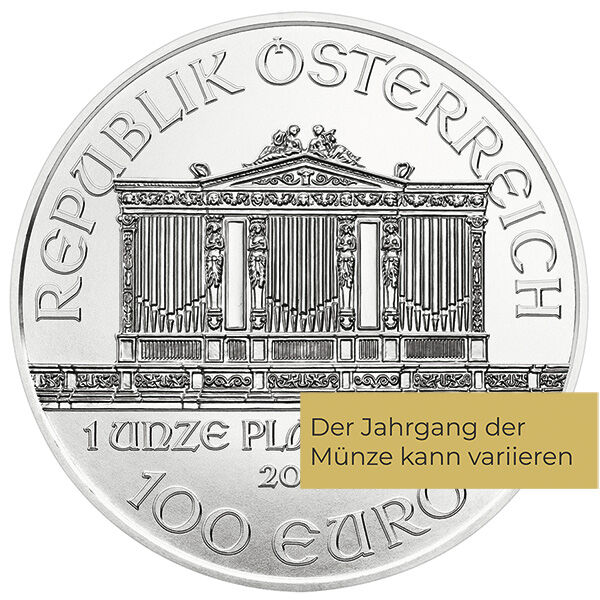 1 Unze Platinmünze Wiener Philharmoniker (diverse Jahrgänge)
