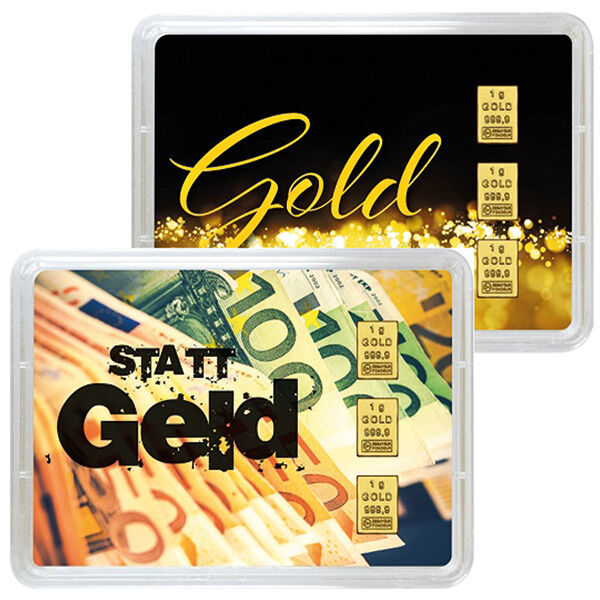 3 x 1 g Goldbarren Gold statt Geld Valcambi LBMA zertifiziert 3 x 1 g Goldbarren Gold statt Geld Valcambi LBMA zertifiziert