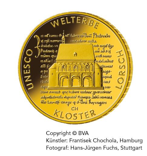 Goldeuro 100 Euro Goldmünze 2014 Kloster Lorsch Vorderseite