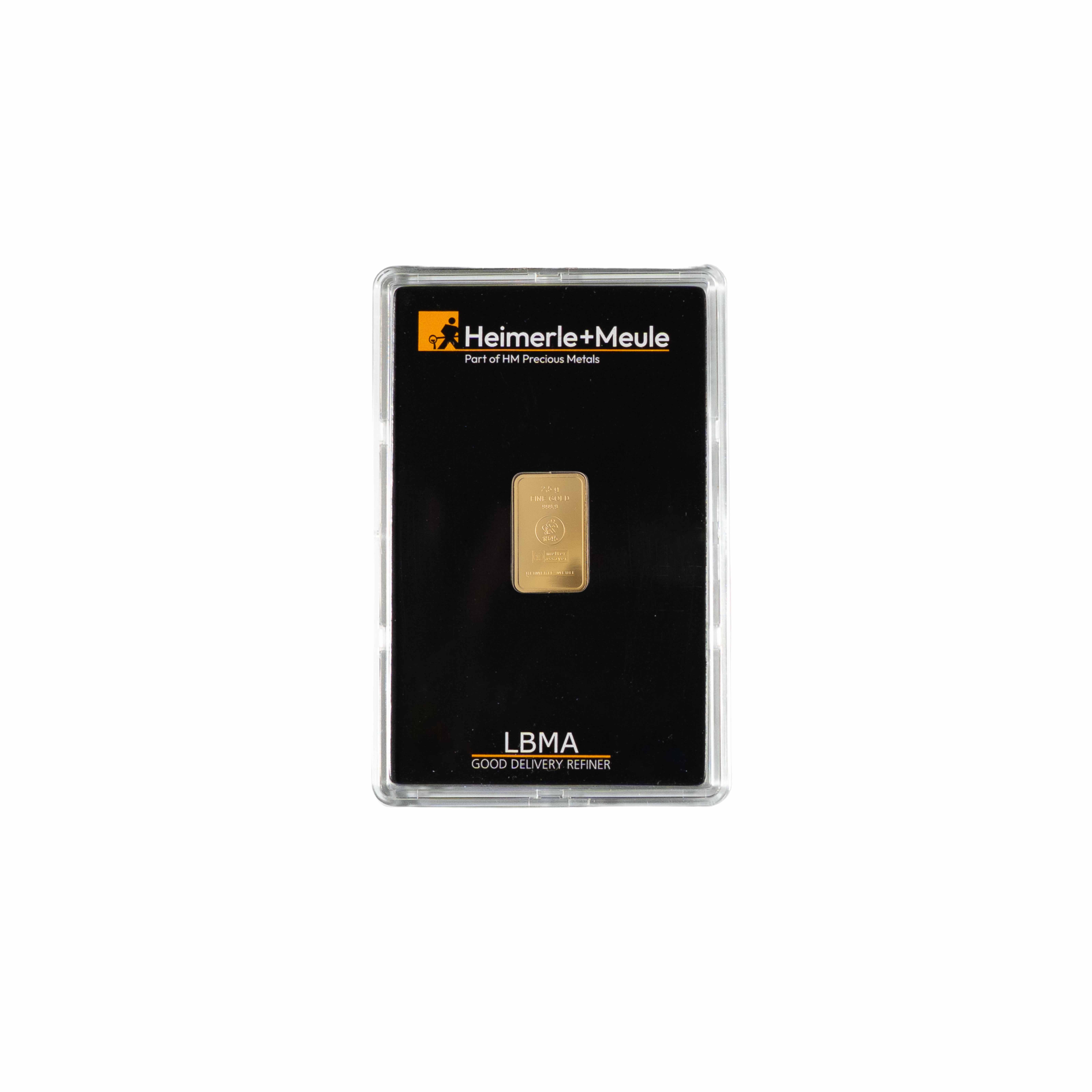 2,5 g Goldbarren Heimerle und Meule 2,5 g Goldbarren Heimerle und Meule