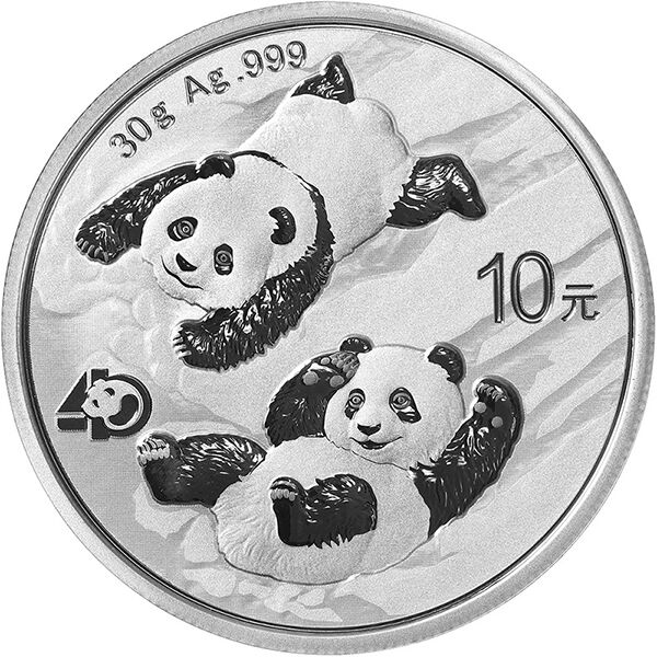 China Panda Silbermünze haben einen Nennwert von 10 Yuan und haben ein Gewicht von 30 g