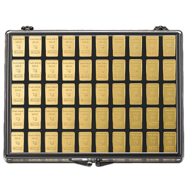 50 x 1 g Goldbarren UnityBar Collection Heimerle und Meule 50 x 1 g Goldbarren UnityBar Collection Heimerle und Meule