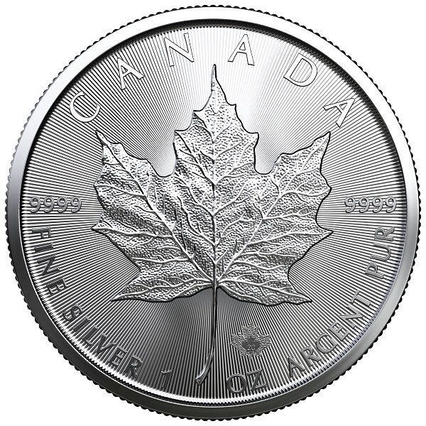 5-dollar-maple-leaf-1-unze-silber-rueckseite 5 Dollar Maple Leaf - 1Unze Silber - Rückseite