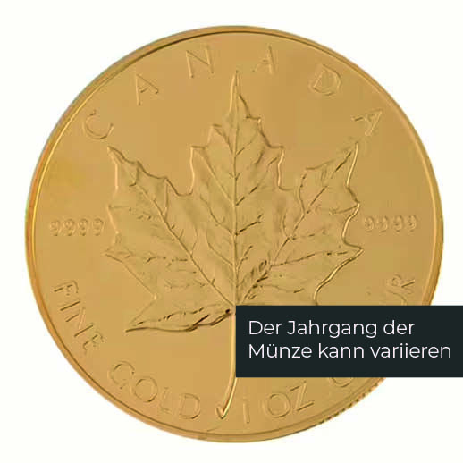 1 Unze Gold Maple Leaf (diverse Jahrgänge) 1 Unze Gold Maple Leaf (diverse Jahrgänge)