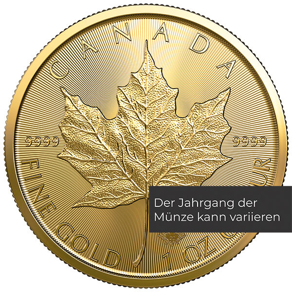 1 Unze Goldmünze Maple Leaf (diverse Jahrgänge)