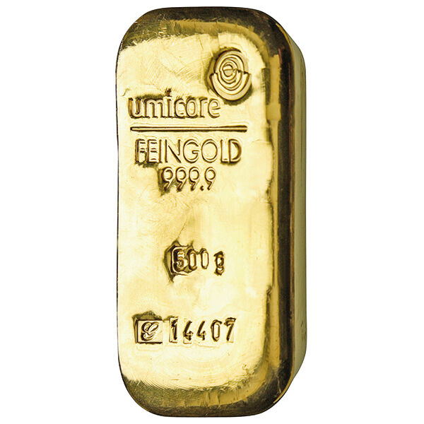 500 g Goldbarren Umicore 500 g Goldbarren Umicore