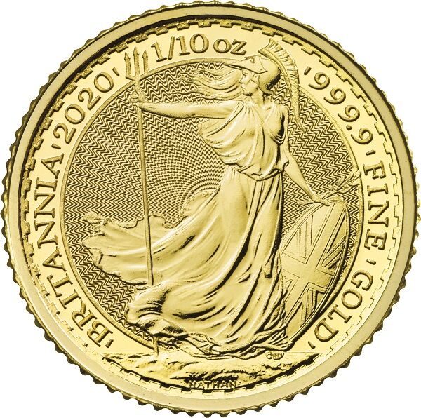 10 Pounds - Zehntel Unze Gold - Rückseite 2020 Münze 