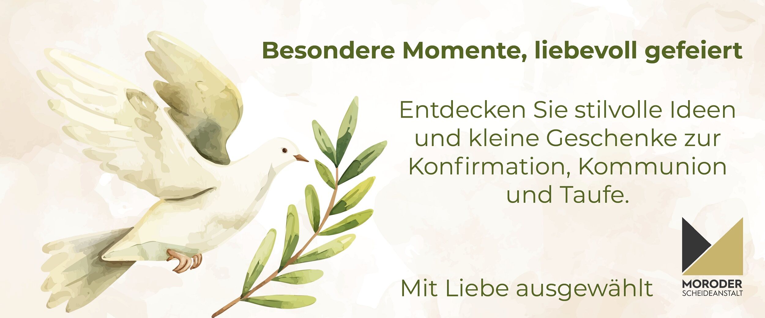 Headergrafik zum Verschenken von Gold zu besonderen Anlässen wie Taufe, Kommunion und Konfirmation