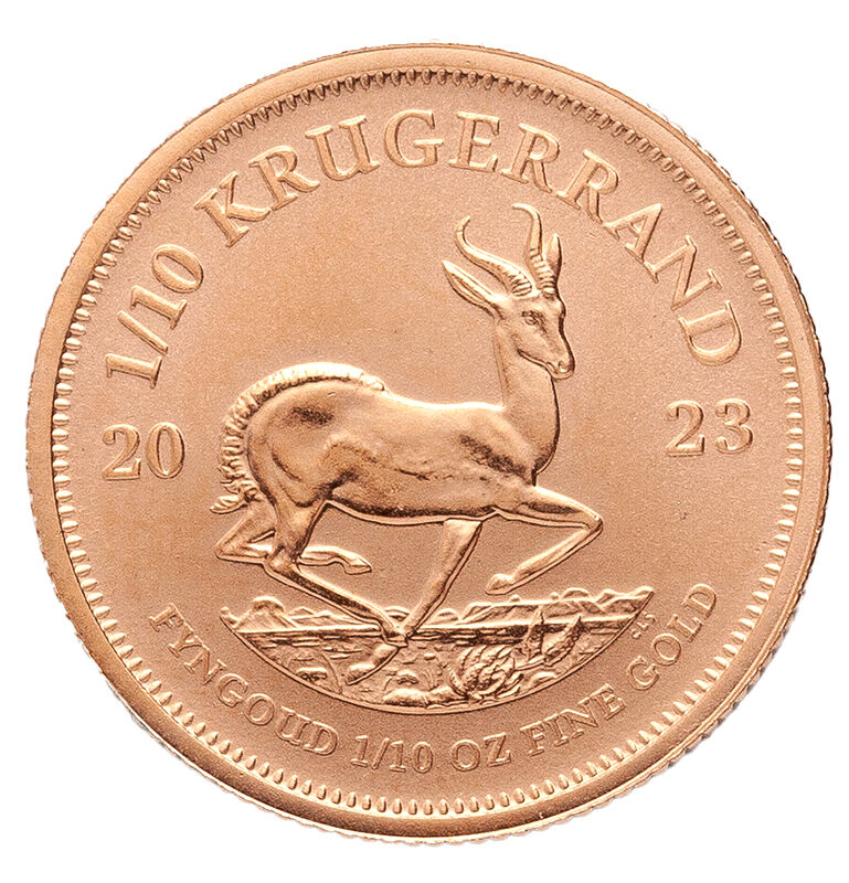 1/10 Unze Krügerrand Gold 2023 Rückseite 1/10 Unze Krügerrand Gold 2023 Rückseite