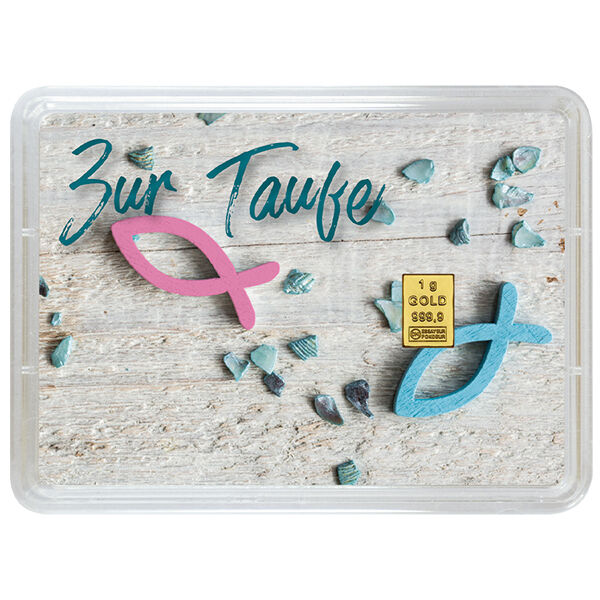 1 g Goldbarren Zur Taufe Valcambi 1 g Goldbarren Zur Taufe Valcambi