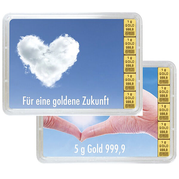 Goldene Zukunft Goldbarren 5 x 1 g Goldene Zukunft Goldbarren 5 x 1 g